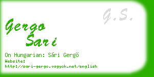 gergo sari business card