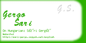 gergo sari business card